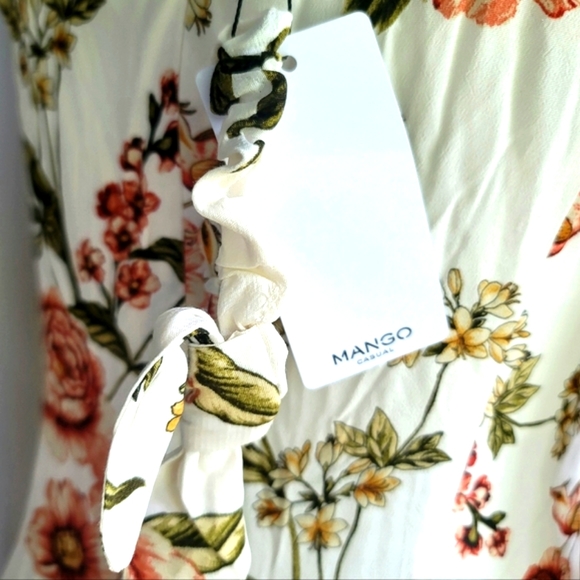 BRAND NEW! MNG Causal Sleeveless Floral Dress with Matching Scrunchies Size 6 - Picture 8 of 15